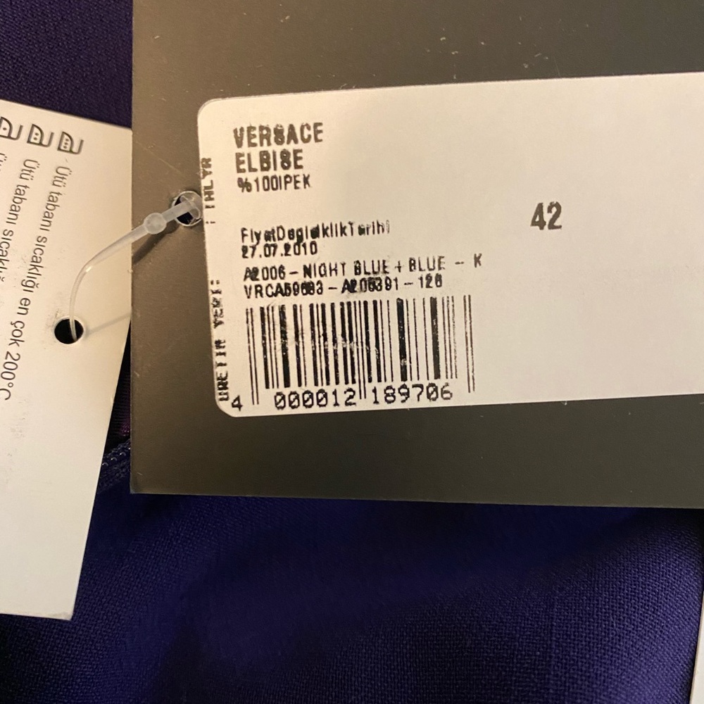 Versace Sleeveless Purple/Blue Dress IT 42 NWT - Picture 8 of 9